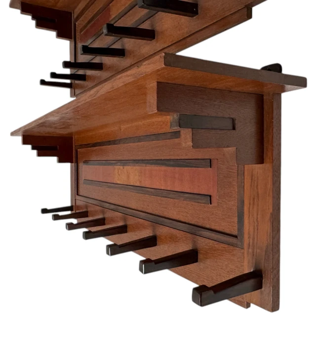 Two Art Deco Modernist Coat Racks by P.E.L. Izeren for De Genneper Molen